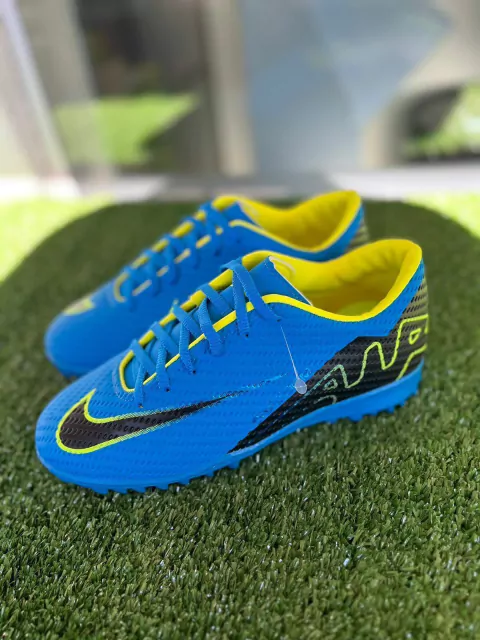 Chuteira Society Mercurial Celeste/Limão