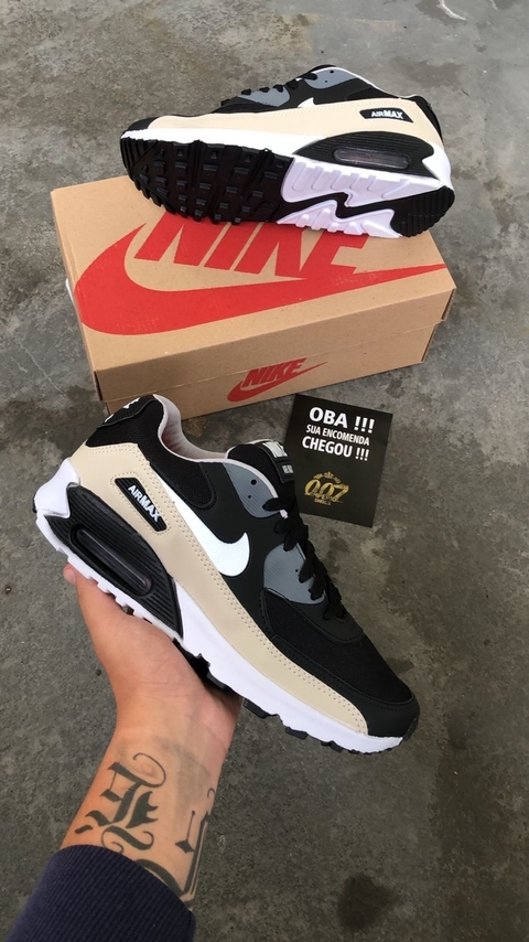 AIR MAX 90 PRETO/CREME