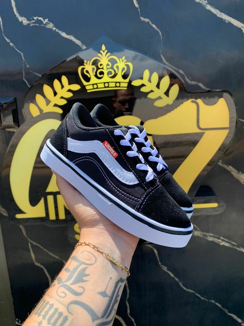 TENIS CASUAL PRETO/BRANCO KIDS