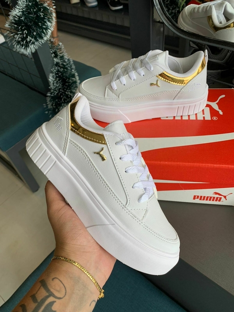 PUMA PLATAFORMA BRANCO/DOURADO
