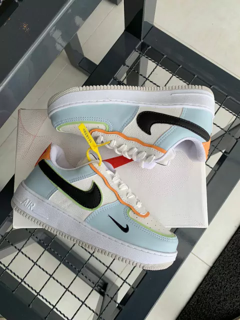 AIR FORCE 1 CUSTOM AZUL/LARANJA