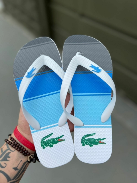 CHINELO LCS BRANCO/AZUL