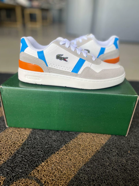 LACOSTE TCLIP BRANCO/CINZA/COLORS - comprar online