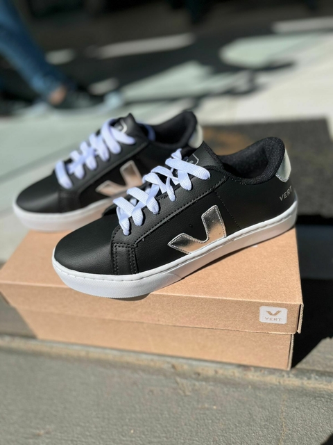 Tenis casual preto/prata - comprar online