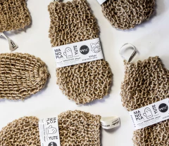 Manopla de yute para baño exfoliante - comprar online