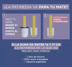 Bombilla de acero para mate CURVA MEDIANA CHATA en internet