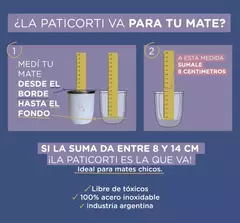 Bombilla de acero para mate CURVA CORTA - tienda online