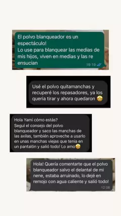 Polvo Blanqueador y quitamanchas 1kg PERCARBONATO DE SODIO - Vida Vera