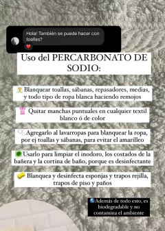 Polvo Blanqueador y quitamanchas 500 GR PERCARBONATO DE SODIO en internet