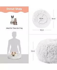 Donut Bed Shag Frost (58cm x 58cm) P - Best Friends by Sheri - comprar online