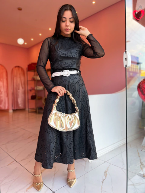 Conjunto Lírios com camisa tule