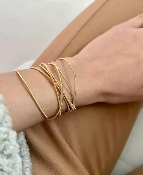 Pulseira Corda de Violão Ouro