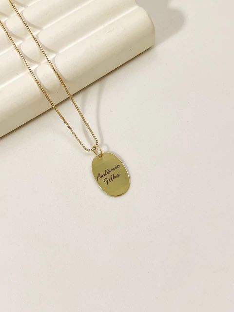 Colar Oval Personalizado - comprar online