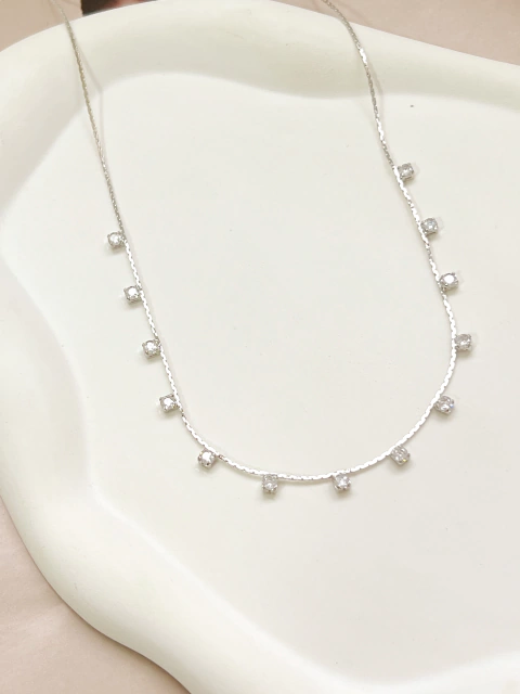 Choker Cristal Ródio