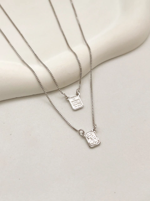 Escapulário Mini Ródio