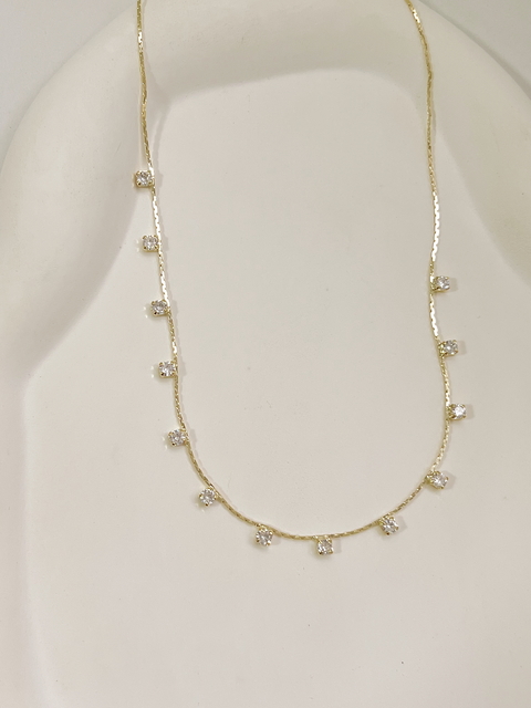 Choker Cristal Ouro