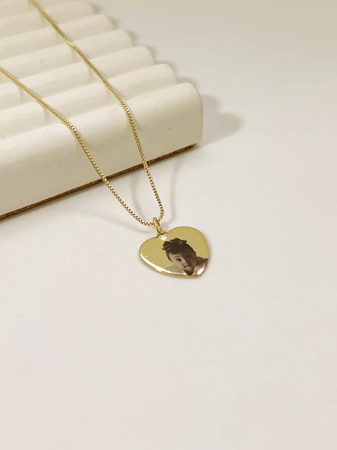 Colar Coração 18MM Personalizado - comprar online