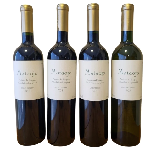 KIT 4 VINHOS MATAOJO MERLOT ALBARINO TANNAT V.C.P. URUGUAY