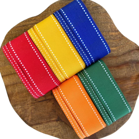 FITA PESPONTO PRINCESS CASADINHO (10MM + 38MM) - 5 METROS DE CADA