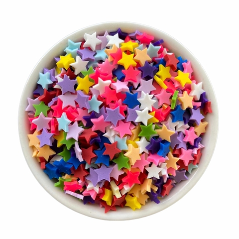 MINI APLIQUE BISCUIT ESTRELA COLORIDA - 20 GRAMAS