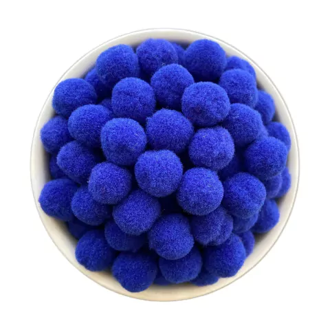 MINI POMPOM AZUL ROYAL 10MM - 100 UNIDADES