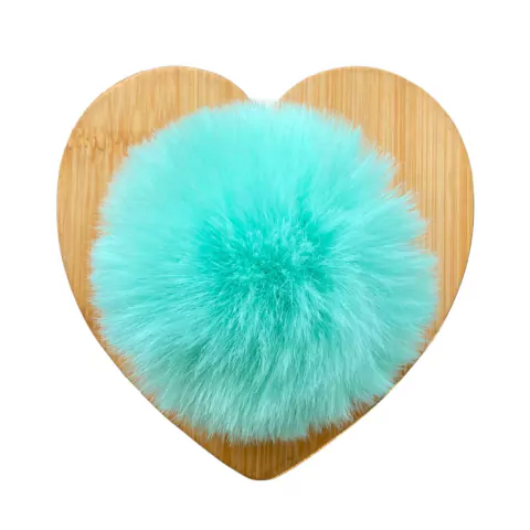 POMPOM DE PELÚCIA VERDE BEBÊ (8CM) - 2 UNIDADES
