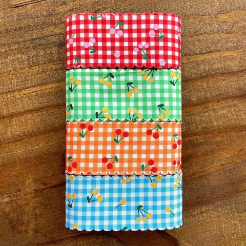 KIT FITA XADREZ COM CEREJA (38MM) - 1 METRO DE CADA