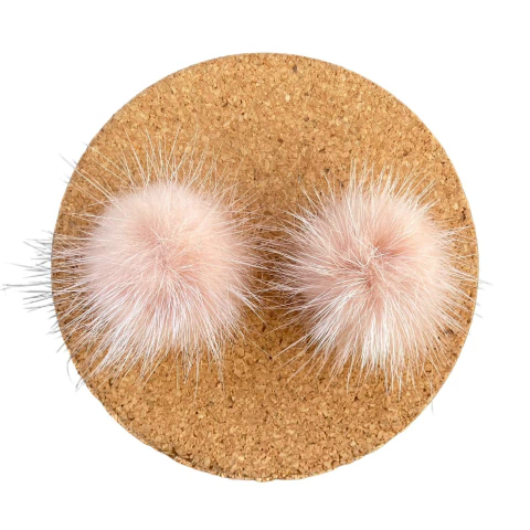 MEIO POMPOM PELÚCIA NUDE (2.5CM) - 2 UNIDADES