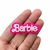 APLIQUE ACRÍLICO NOME BARBIE BRANCO COM ROSA NEON - 2 UNIDADES - comprar online