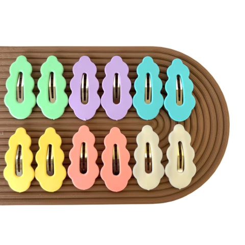 PRESILHA TIC TAC ONDULADA CANDY (5.5CM) - 12 UNIDADES