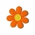 APLIQUE EMBORRACHADO FLOR DE BOTÃO LARANJA - 2 UNIDADES