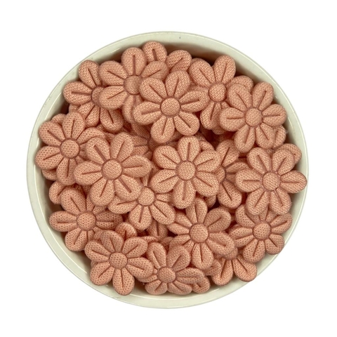 APLIQUE FLOR PRENSADA - NUDE - 50 UNIDADES