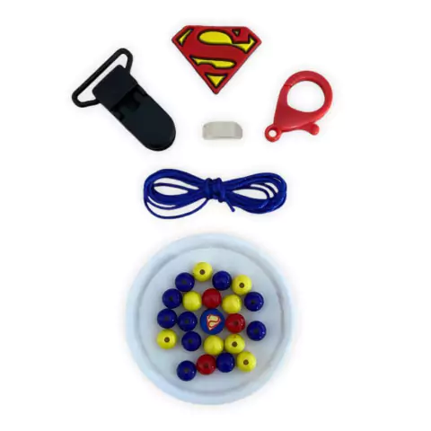 KIT PRENDEDOR DE CHUPETA - SUPER HOMEM