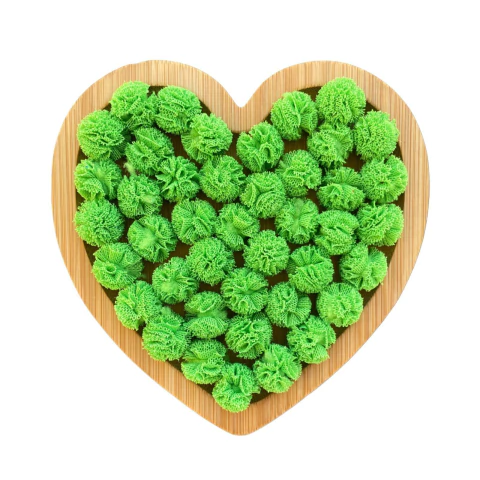 MINI POMPOM DE TULE VERDE (1.5CM) - 20 UNIDADES