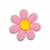 APLIQUE EMBORRACHADO FLOR DE BOTÃO ROSA BEBÊ - 2 UNIDADES