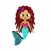 APLIQUE ACRÍLICO CURVADO PRINCESA ARIEL 7CM - UNIDADE