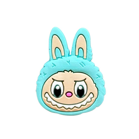 APLIQUE EMBORRACHADO LABUBU AZUL - 2 UNIDADES