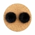 MEIO POMPOM PELÚCIA PRETO (2.5CM) - 2 UNIDADES