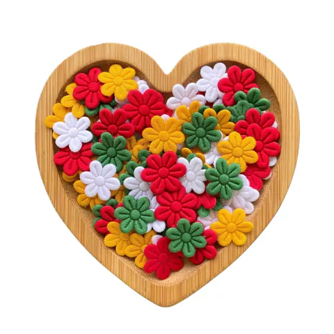 APLIQUE FLOR PRENSADA MIX NATAL - 100 UNIDADES