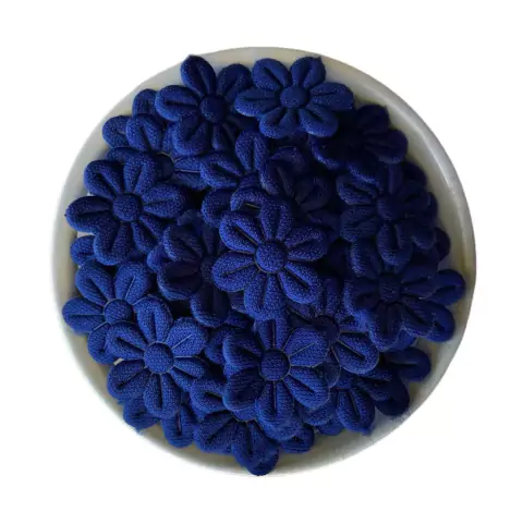 APLIQUE FLOR PRENSADA AZUL MARINHO - 50 UNIDADES