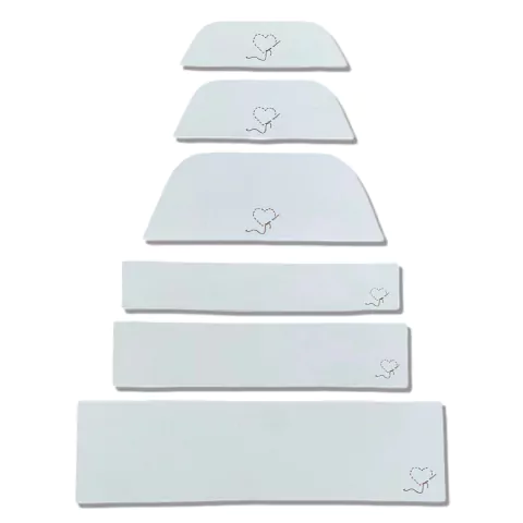 KIT MOLDE MDF PARA LAÇO GRAVATINHA COM PONTA - 6 UNIDADES