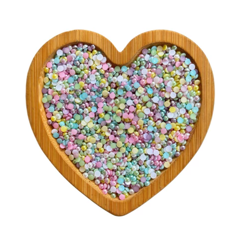 CHATON MEIA PÉROLA MIX CANDY COLOR (4MM) - 20 GRAMAS