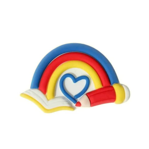 APLIQUE EMBORRACHADOLIVRO ARCO-ÍRIS - 2 UNIDADES