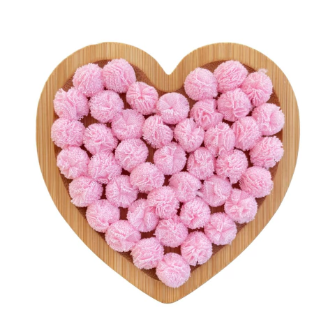 MINI POMPOM DE TULE ROSA BEBÊ (1.5CM) - 20 UNIDADES