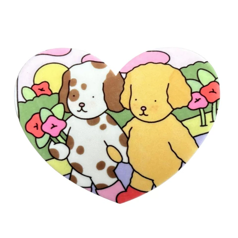 APLIQUE ACRÍLICO CURVADO BOBBIE GOODS CORAÇÃO PASSEIO - UNIDADE