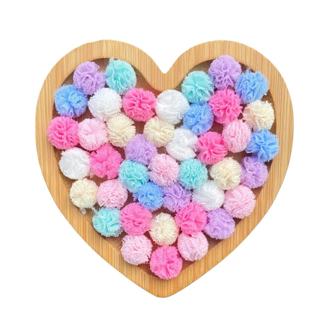 MINI POMPOM DE TULE CORES CANDY COLOR (1.5CM) - 20 UNIDADES