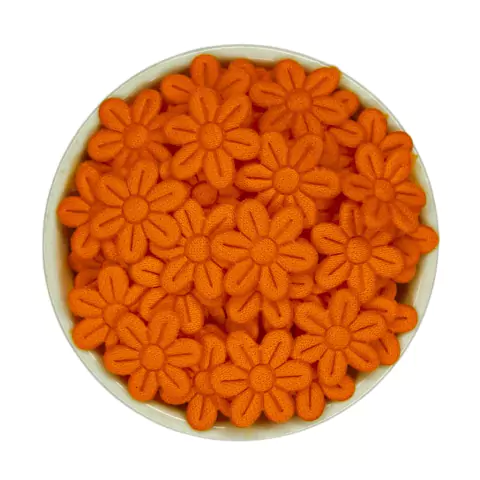 APLIQUE FLOR PRENSADA - LARANJA - 50 UNIDADES