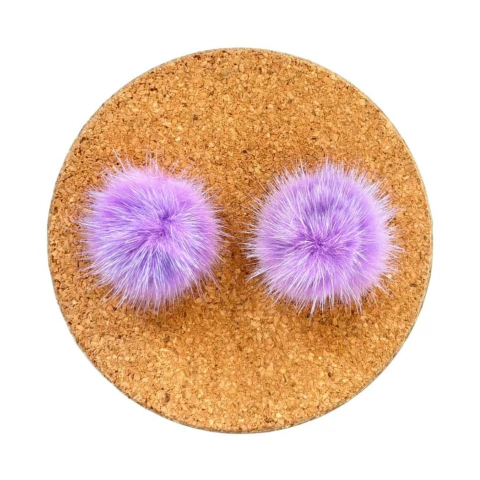 MEIO POMPOM PELÚCIA LAVANDA (2.5CM) - 2 UNIDADES