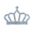 APLIQUE METAL COROA COM STRASS - UNIDADE