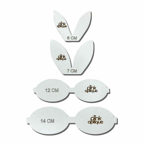 KIT MOLDE MDF ORELHA DE COELHO - 4 PEÇAS